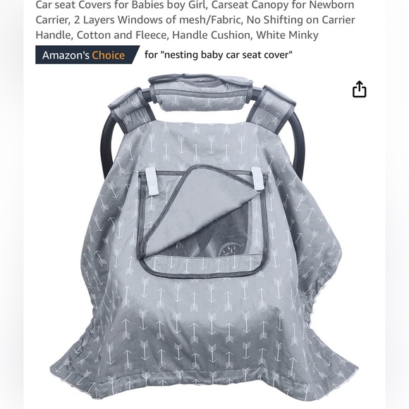 Other - Car seat cover with net and hole to see baby
